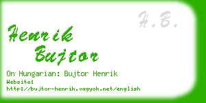 henrik bujtor business card